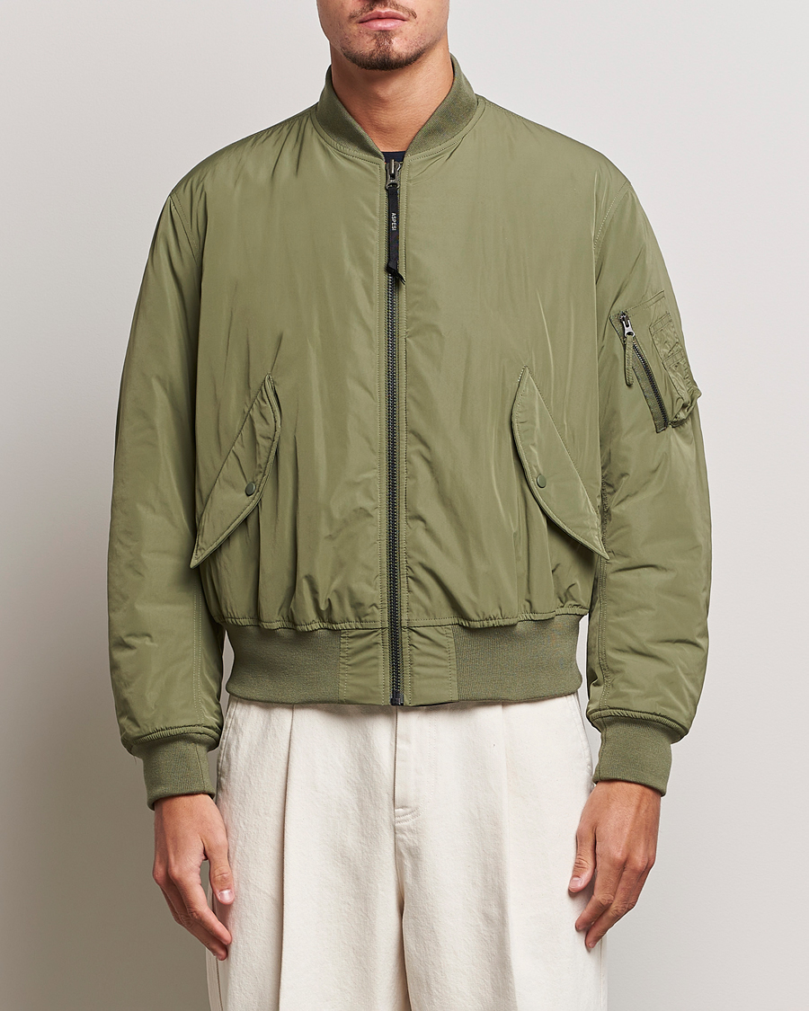 Homme | Manteaux Et Vestes | Aspesi | Gunner Nylon Flight Bomber Olive