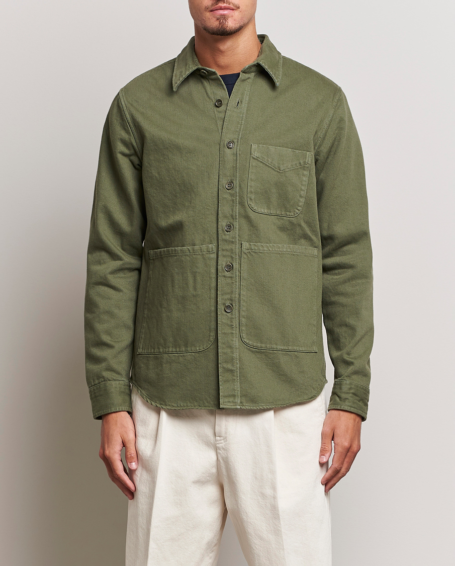 Homme | Chemises | Aspesi | Cotton Utility Shirt Military