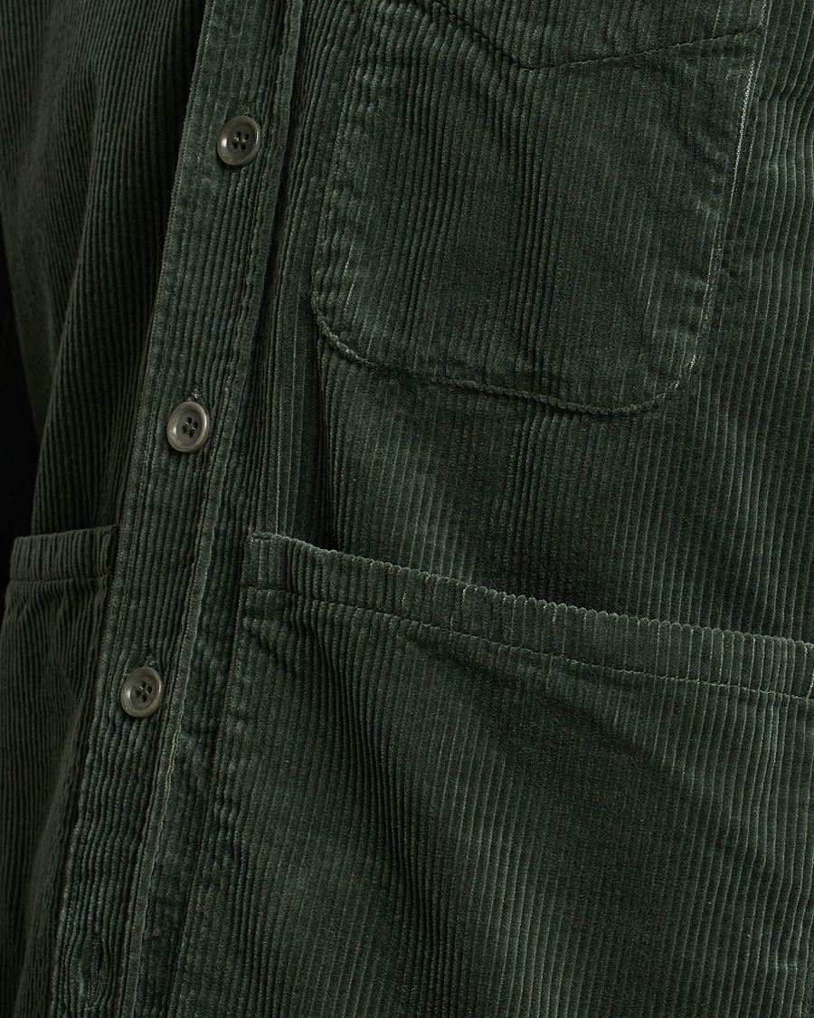 Homme | Chemises | Aspesi | Corduroy Utility Shirt Dark Military
