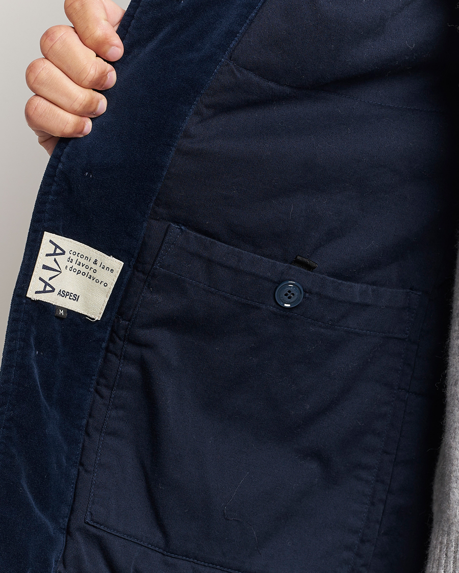Heren | Jassen | Aspesi | Tadao Corduroy Jacket Navy