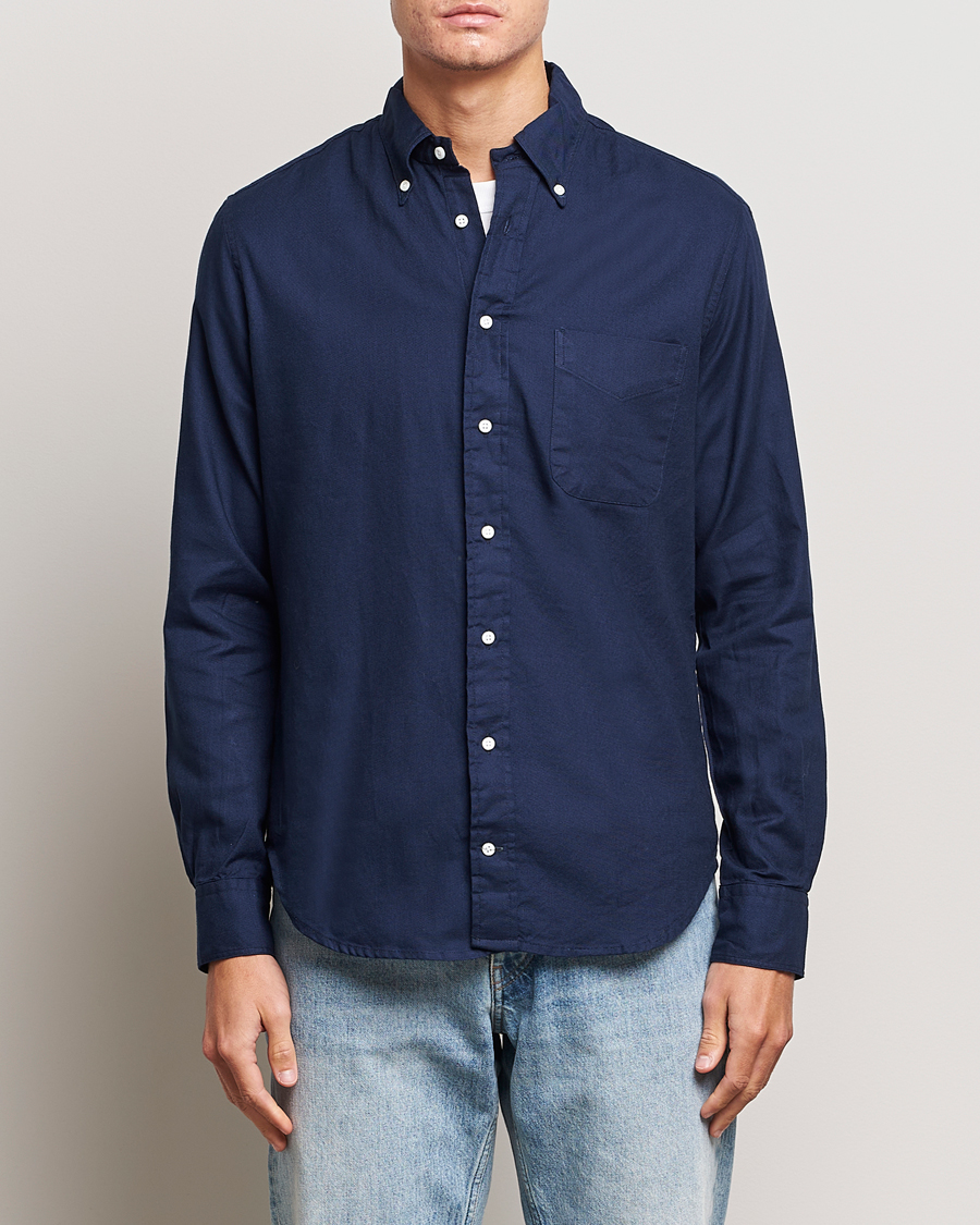 Homme | Chemises | Gitman Vintage | Button Down Hopsack Shirt Navy