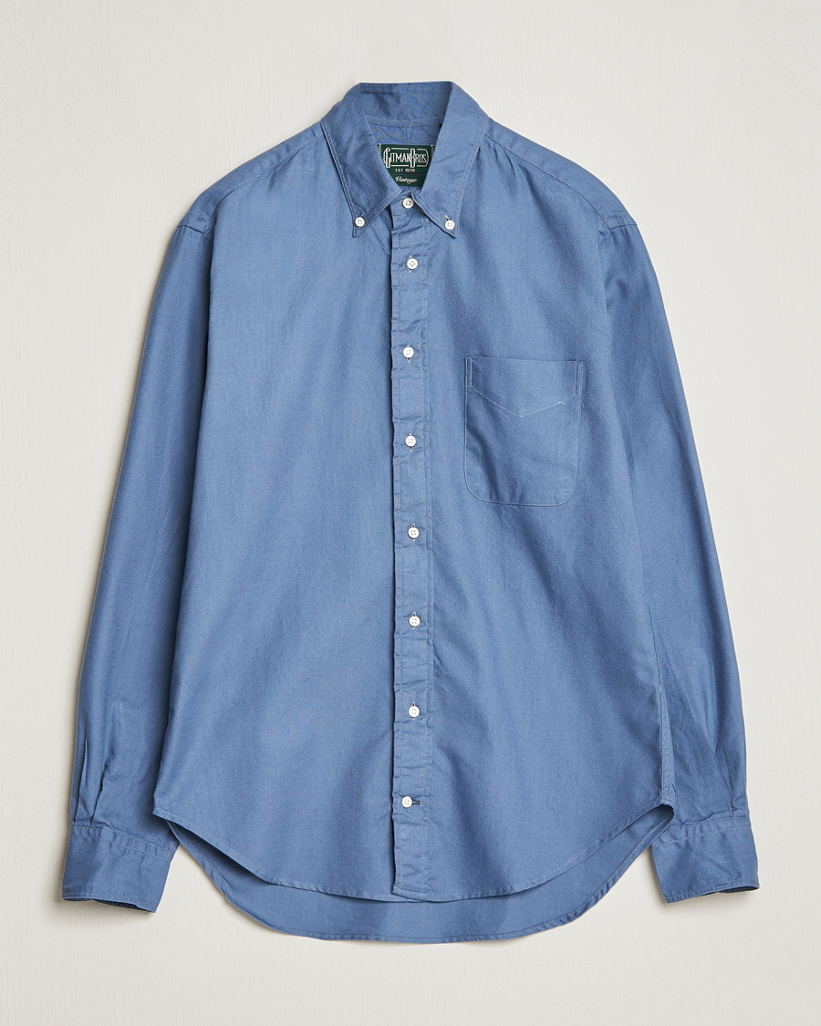 Homme | Chemises | Gitman Vintage | Button Down Hopsack Shirt Blue