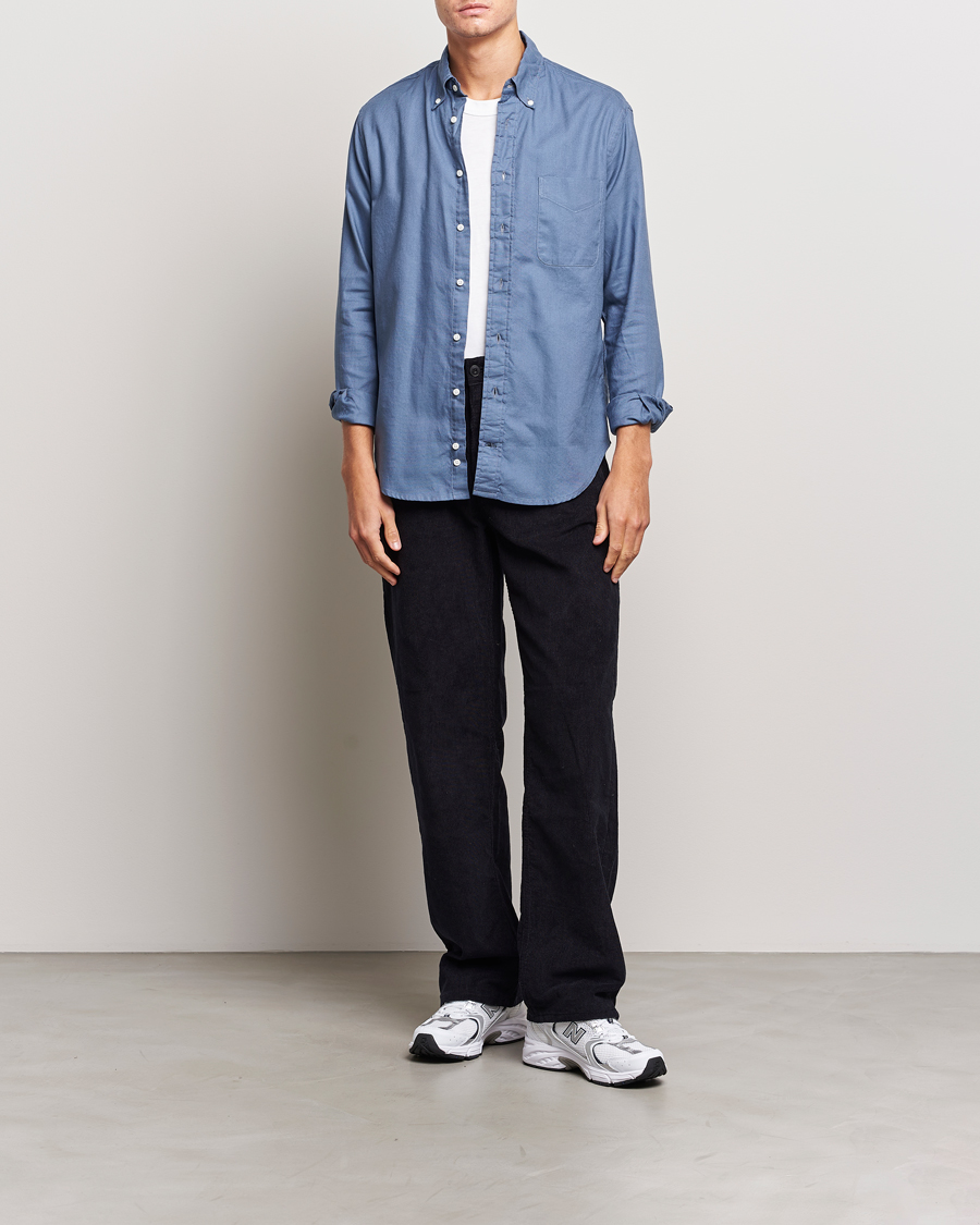 Homme | Chemises | Gitman Vintage | Button Down Hopsack Shirt Blue