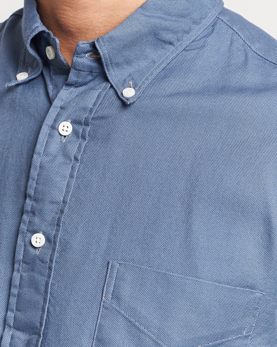 Homme | Chemises | Gitman Vintage | Button Down Hopsack Shirt Blue