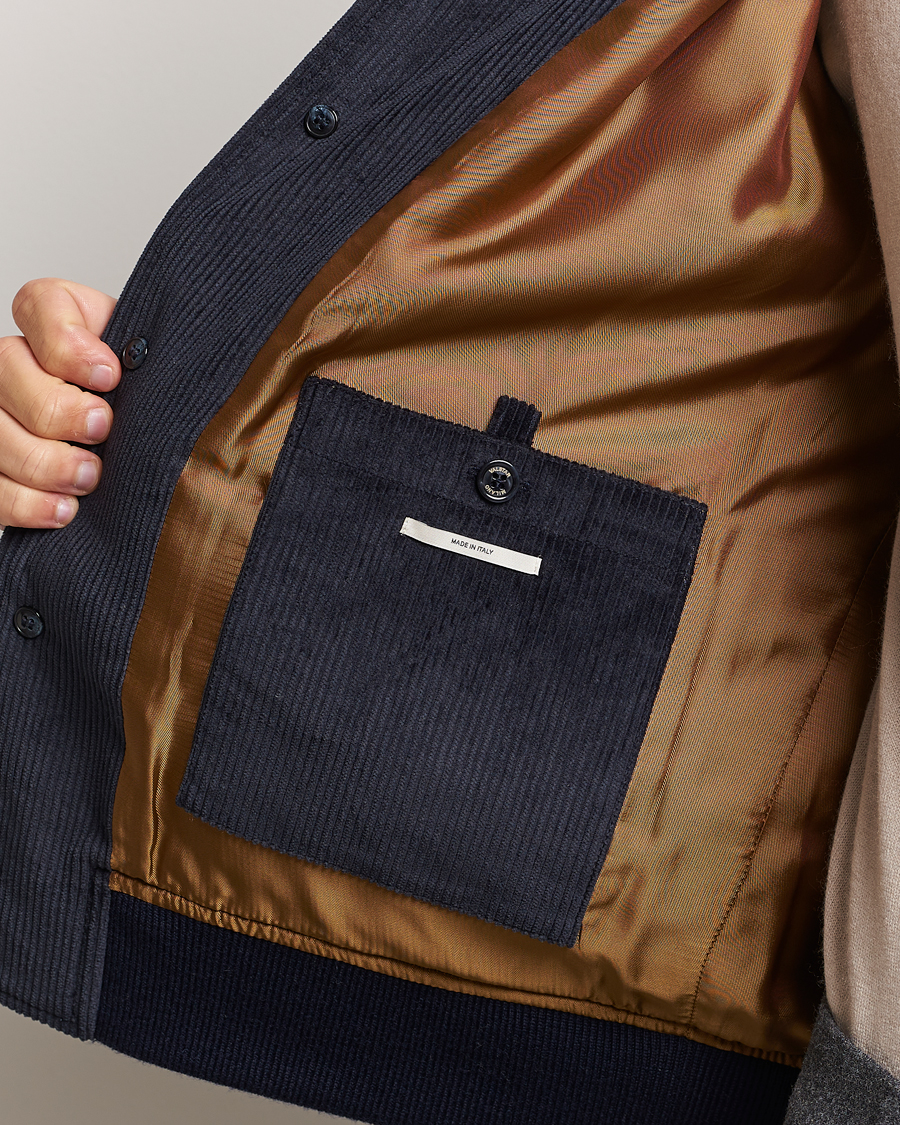 Homme | Manteaux Et Vestes | Valstar | Corduroy Padded Valstarino Navy