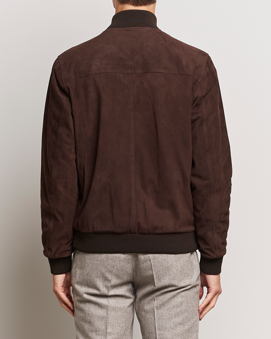 Homme | Manteaux Et Vestes | Valstar | Valstarino Suede Jacket Dark Brown