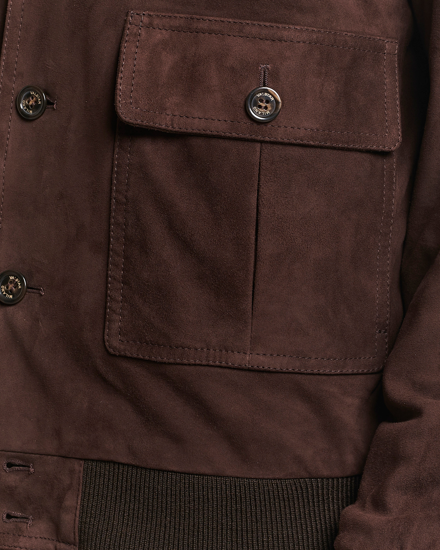 Heren | Jassen | Valstar | Valstarino Suede Jacket Dark Brown
