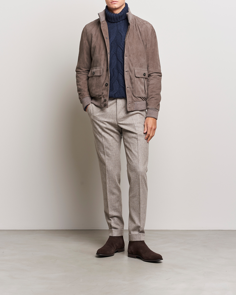 Heren | Jassen | Valstar | Valstarino Suede Jacket Stone