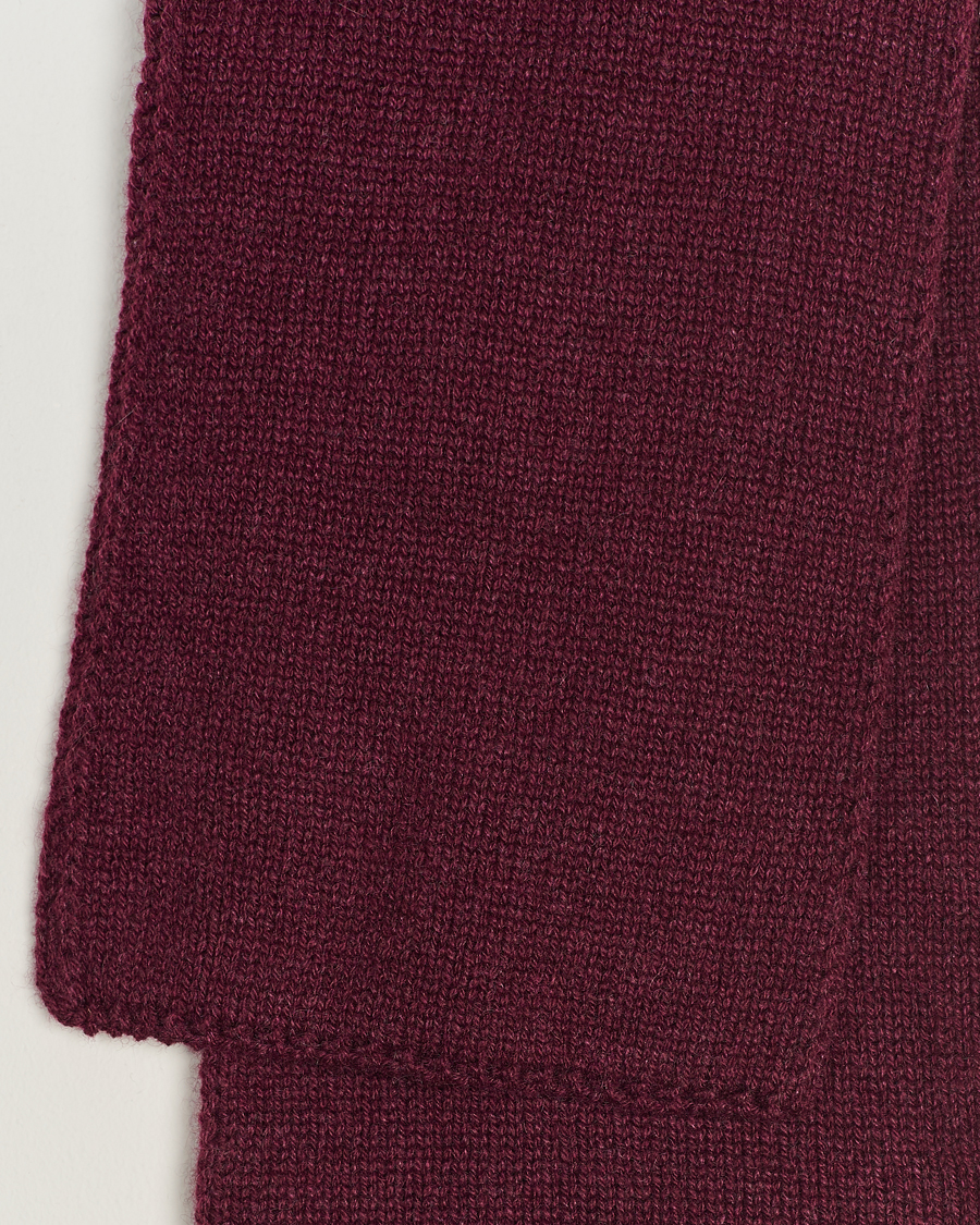Heren | Piacenza Cashmere Short Loop Cashmere Scarf Burgundy | Piacenza Cashmere | Short Loop Cashmere Scarf Burgundy