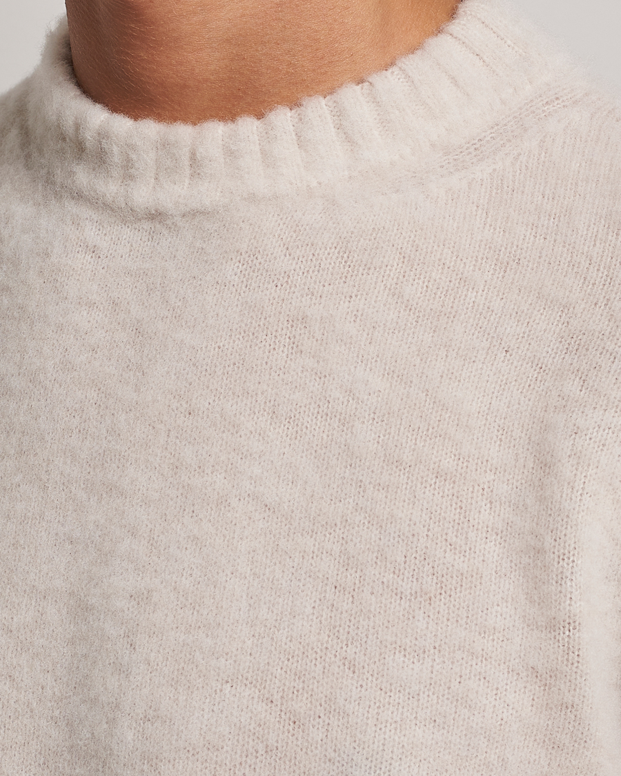 Homme | Pulls Et Tricots | Piacenza Cashmere | Brushed Wool Crew Neck Beige