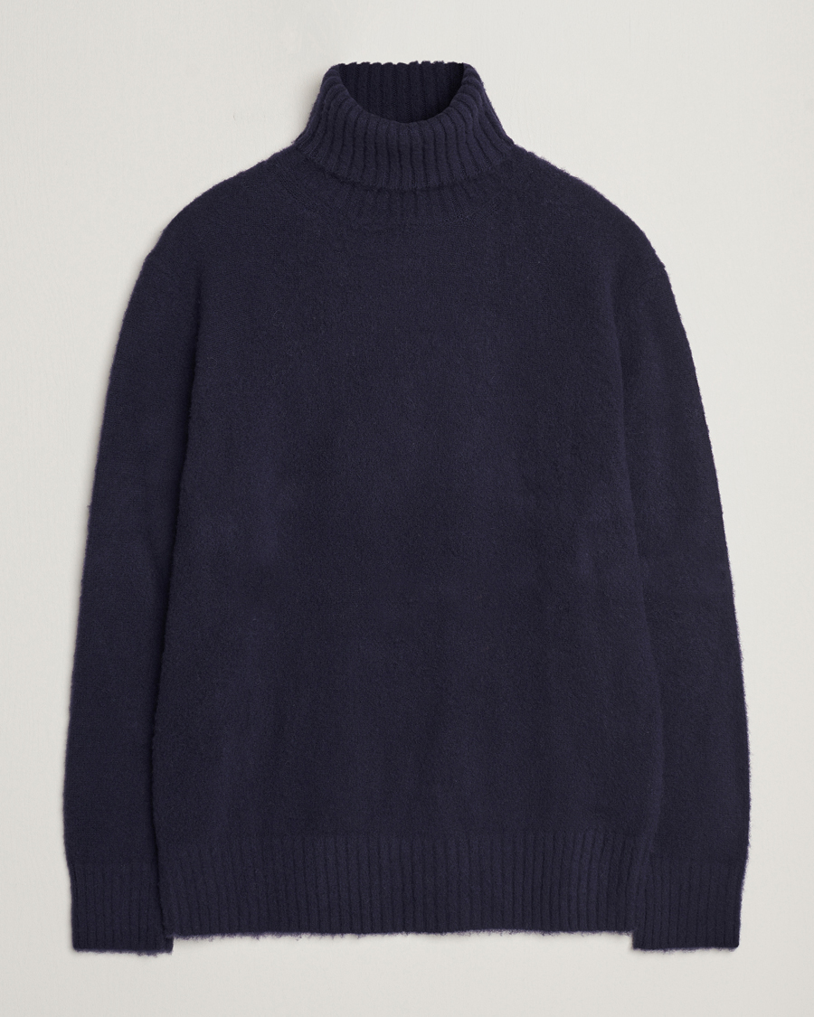 Homme | Pulls Et Tricots | Piacenza Cashmere | Brushed Wool Rollneck Navy