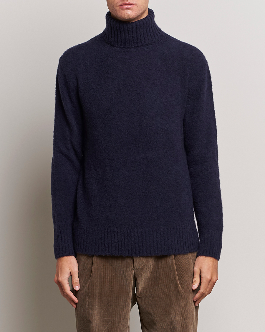 Homme | Pulls Et Tricots | Piacenza Cashmere | Brushed Wool Rollneck Navy