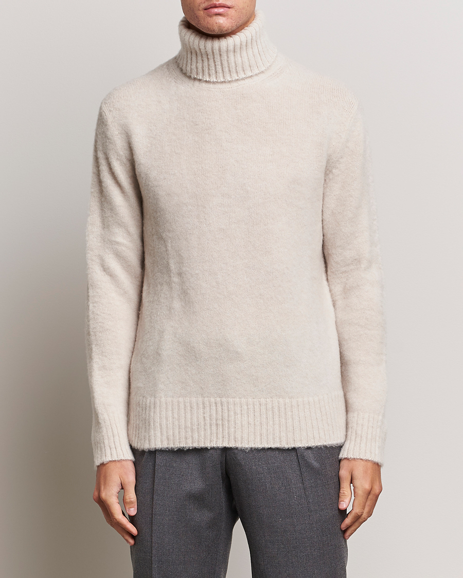 Homme | Pulls Et Tricots | Piacenza Cashmere | Brushed Wool Rollneck Beige