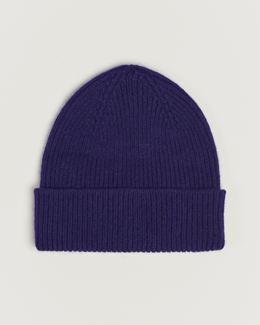 Heren | Mutsen | Le Bonnet | Lambswool/Caregora Beanie Indigo