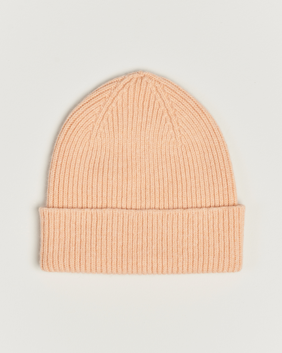 Heren | Mutsen | Le Bonnet | Lambswool/Caregora Beanie Peach