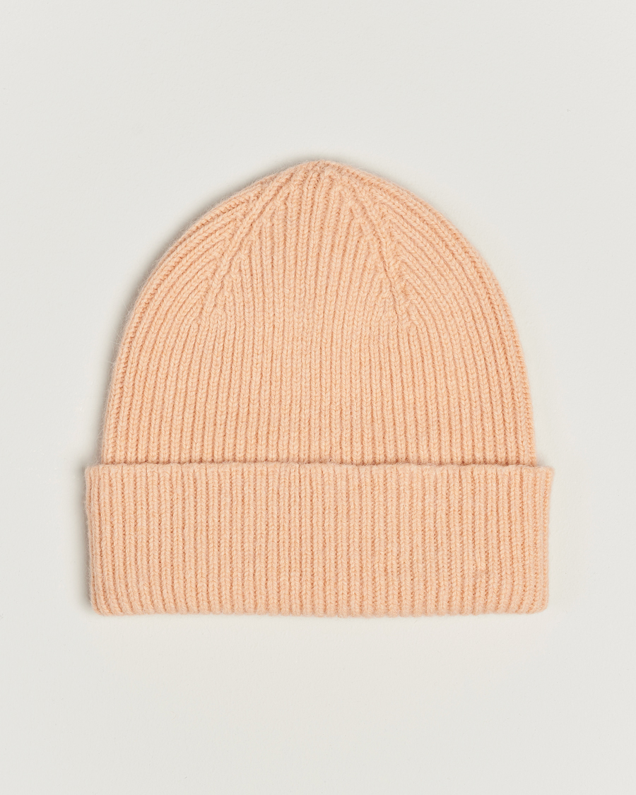 Heren | Mutsen | Le Bonnet | Lambswool/Caregora Beanie Peach