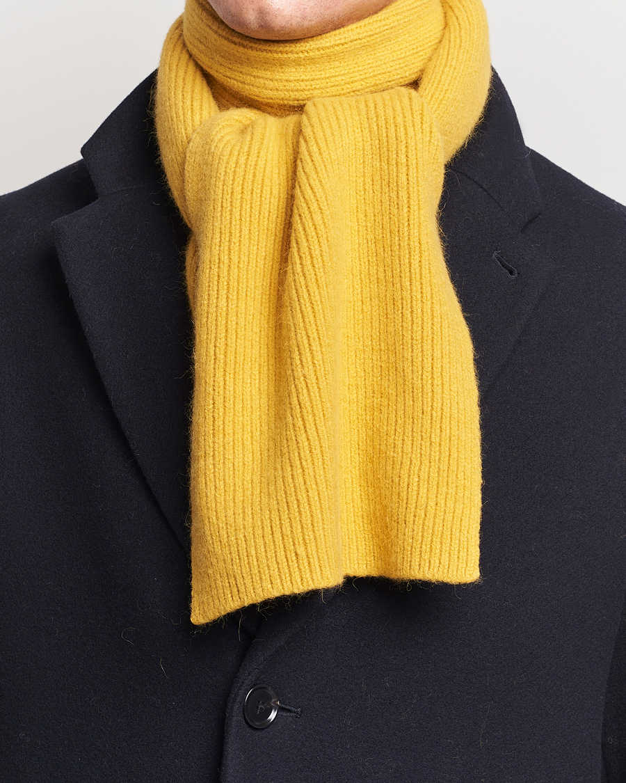 Heren | Le Bonnet Lambswool/Caregora Scarf Mustard | Le Bonnet | Lambswool/Caregora Scarf Mustard