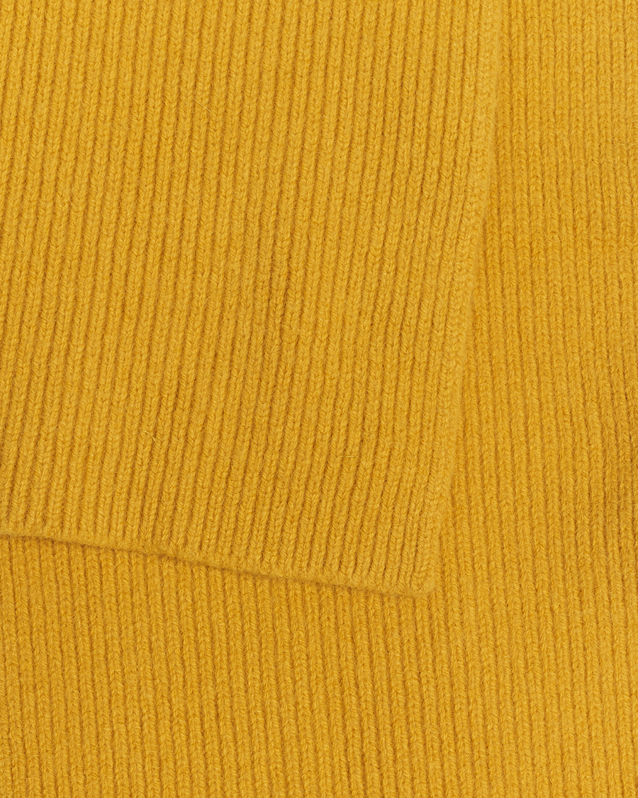 Heren | Sjaals | Le Bonnet | Lambswool/Caregora Scarf Mustard