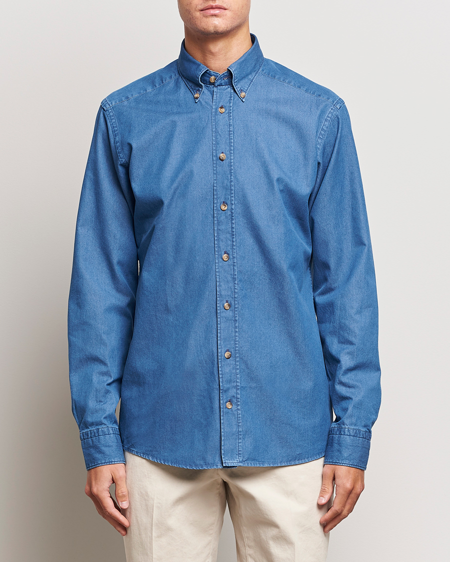 Homme | Chemises | Eton | Slim Fit Denim Shirt Blue