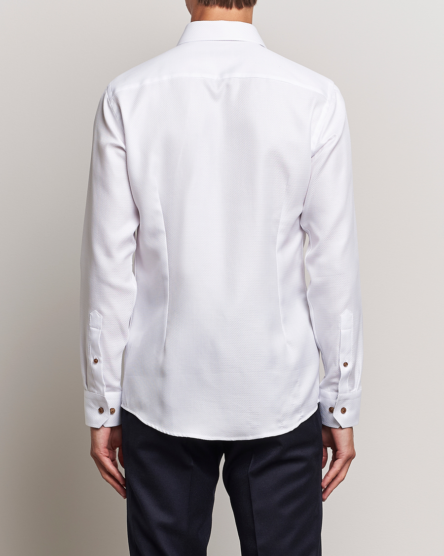 Heren | Overhemden | Eton | Slim Fit Royal Dobby Contrast Shirt White