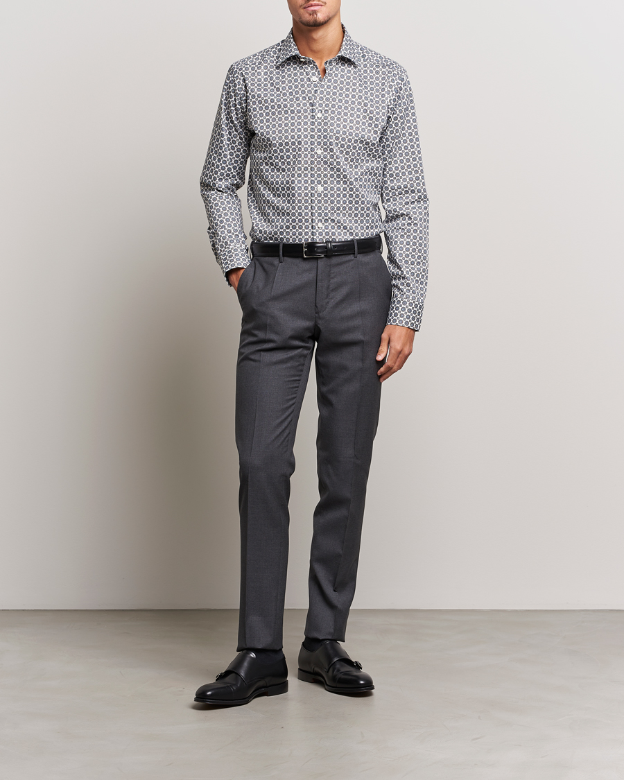 Homme | Chemises | Eton | Slim Fit Signature Twill Printed Shirt Brown