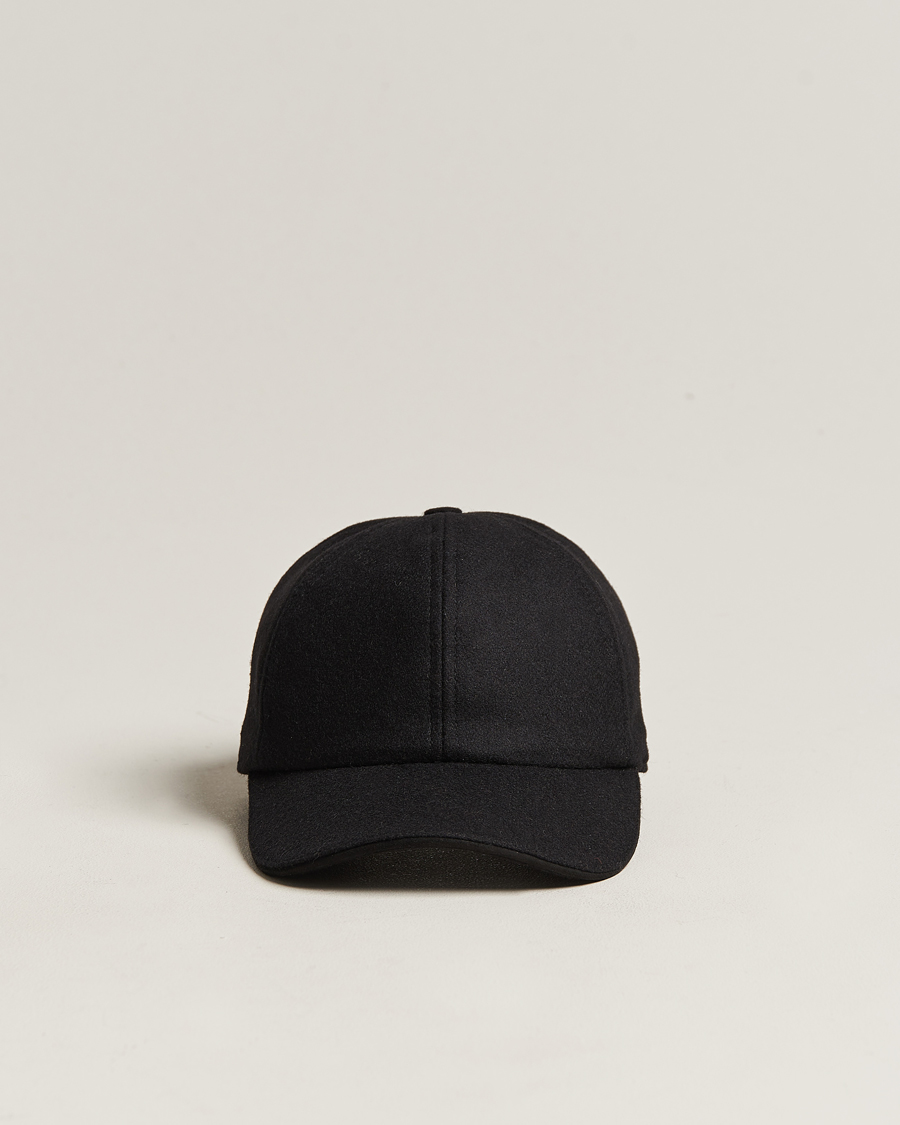 Homme | Eton Wool Baseball Cap Black | Eton | Wool Baseball Cap Black