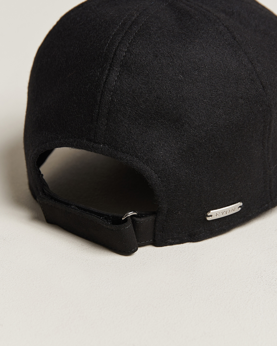 Homme | Eton Wool Baseball Cap Black | Eton | Wool Baseball Cap Black