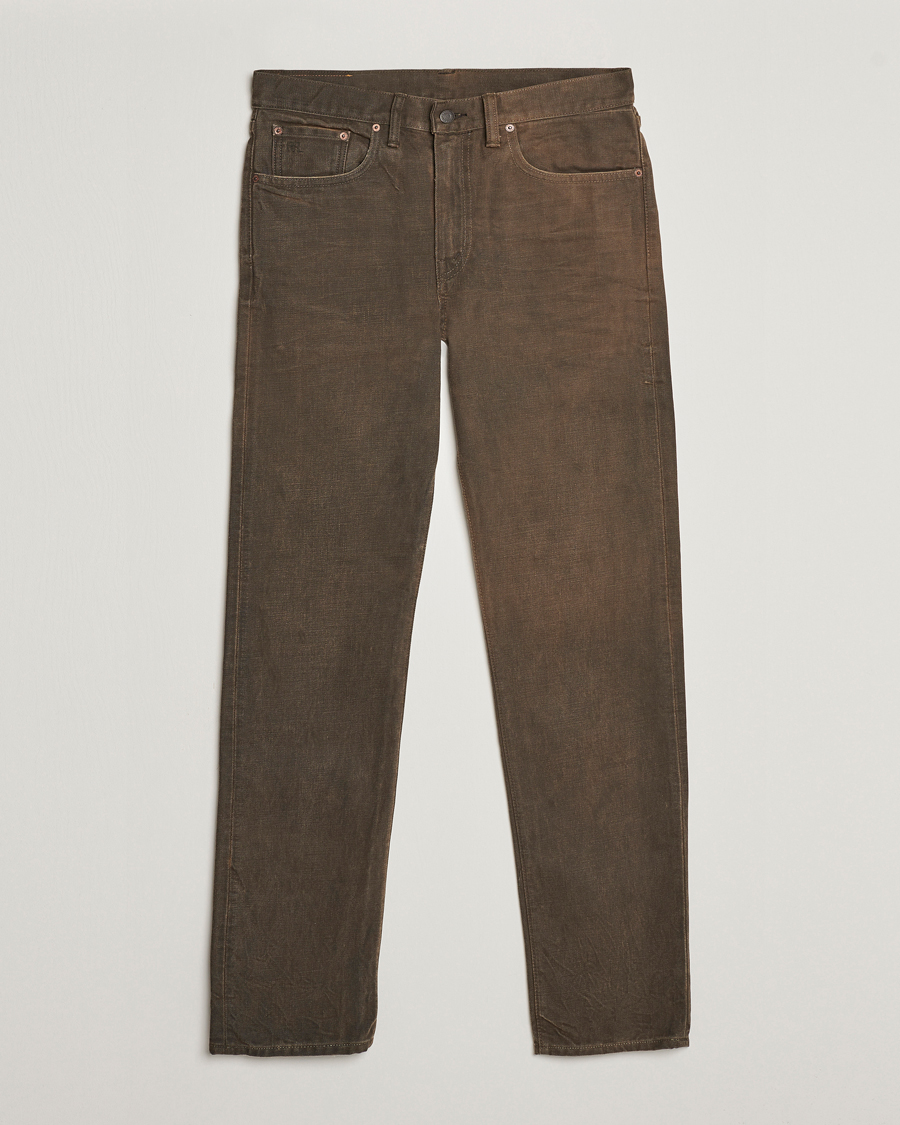Homme | Jeans | RRL | Slim Fit 5-Pocket Denim Distressed Brown