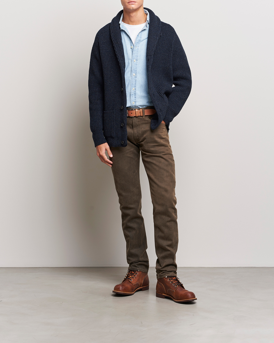 Homme | Jeans | RRL | Slim Fit 5-Pocket Denim Distressed Brown