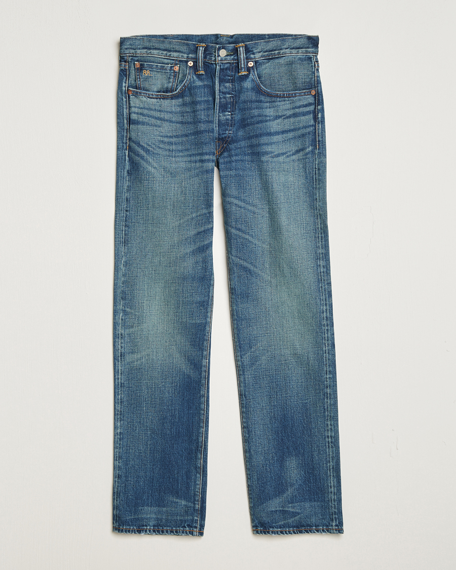 Heren | Jeans | RRL | Straight Fit 5-Pocket Denim Once Washed