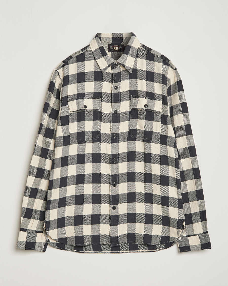 Homme | Chemises | RRL | Matlock Plaid Overshirt Black/Cream