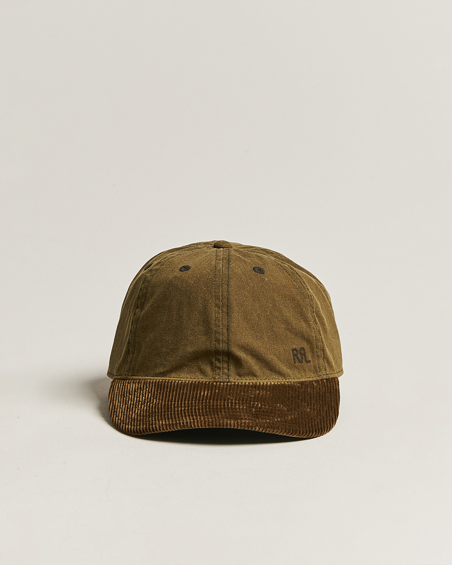 Homme | RRL Oil Cloth Ball Cap Explorer Olive | RRL | Oil Cloth Ball Cap Explorer Olive
