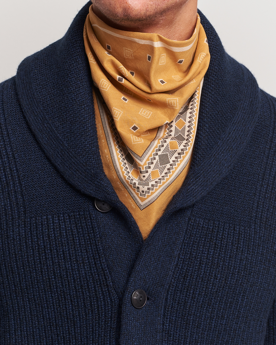 Homme | RRL Diamond Printed Bandana Golden Tan | RRL | Diamond Printed Bandana Golden Tan