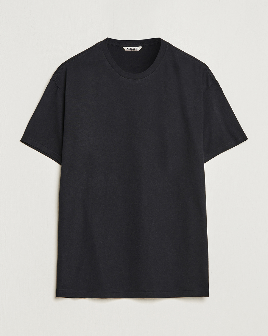 Homme | T-shirts | Auralee | Seamless Crew Neck T-Shirt Black
