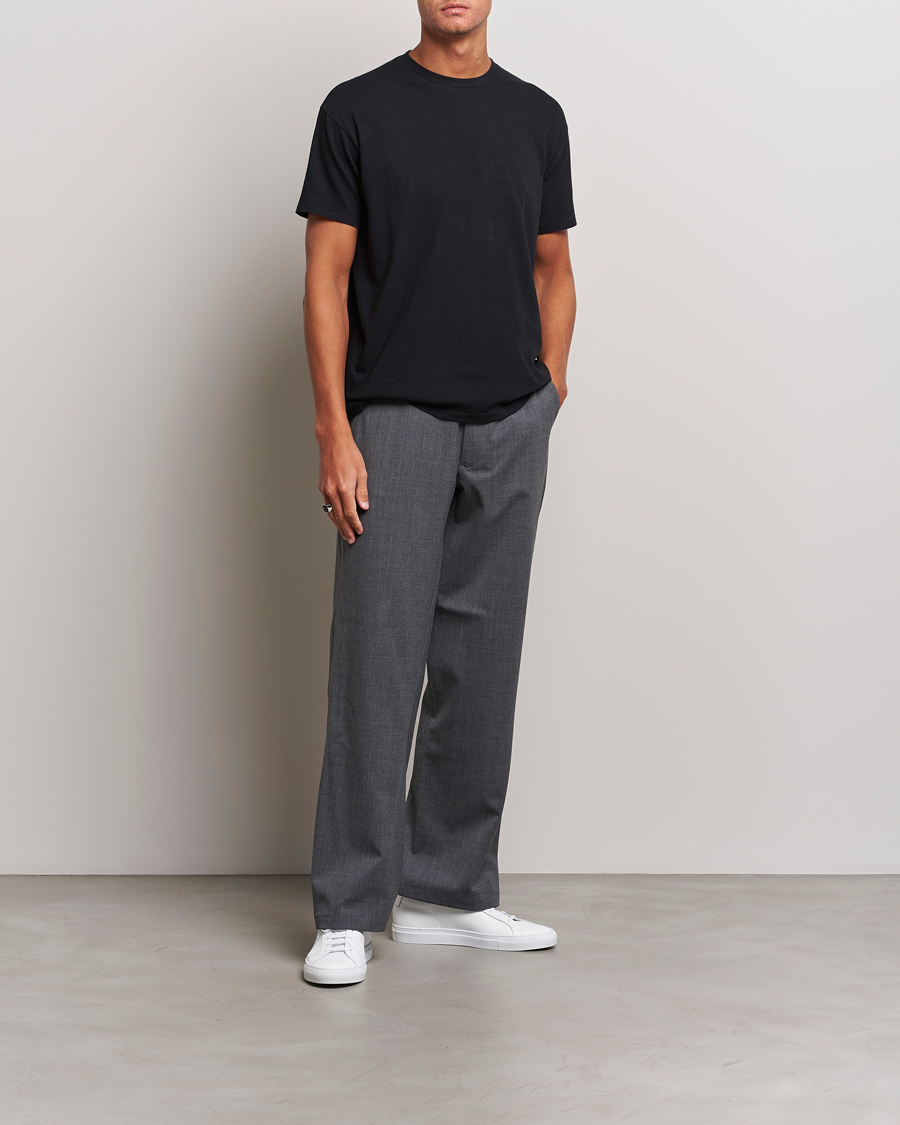Homme | T-shirts | Auralee | Seamless Crew Neck T-Shirt Black