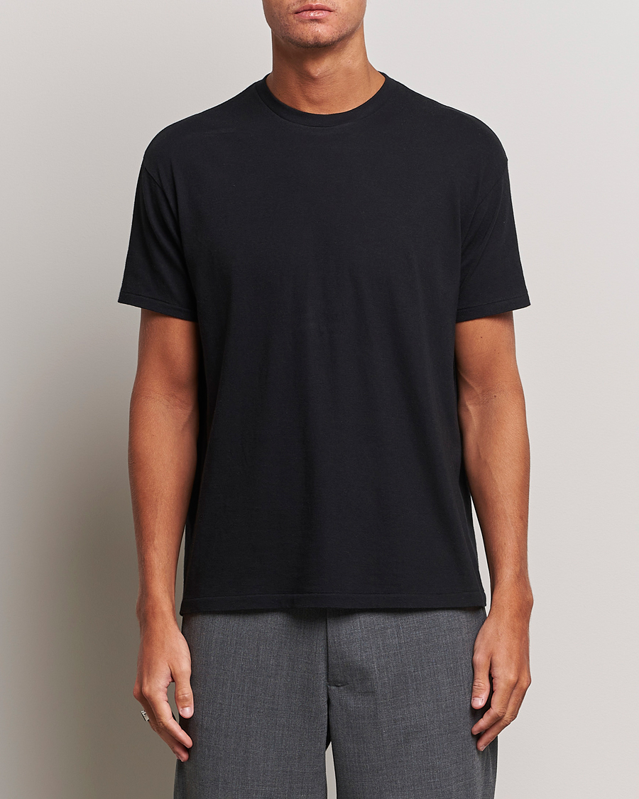 Homme | T-shirts | Auralee | Seamless Crew Neck T-Shirt Black