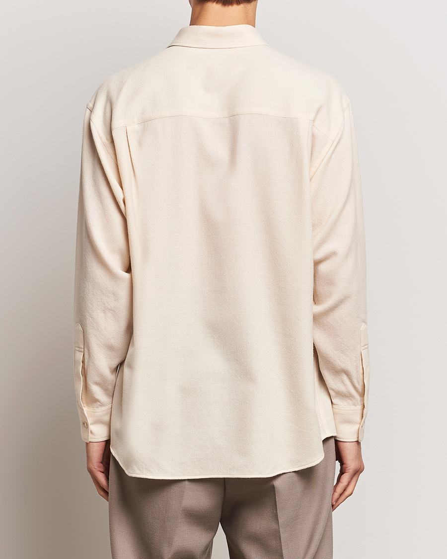 Homme | Chemises | Auralee | Viyella Wool Shirt Ivory