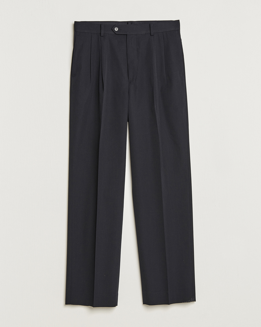 Heren | Broeken | Auralee | Wool Gabardine Slacks Black