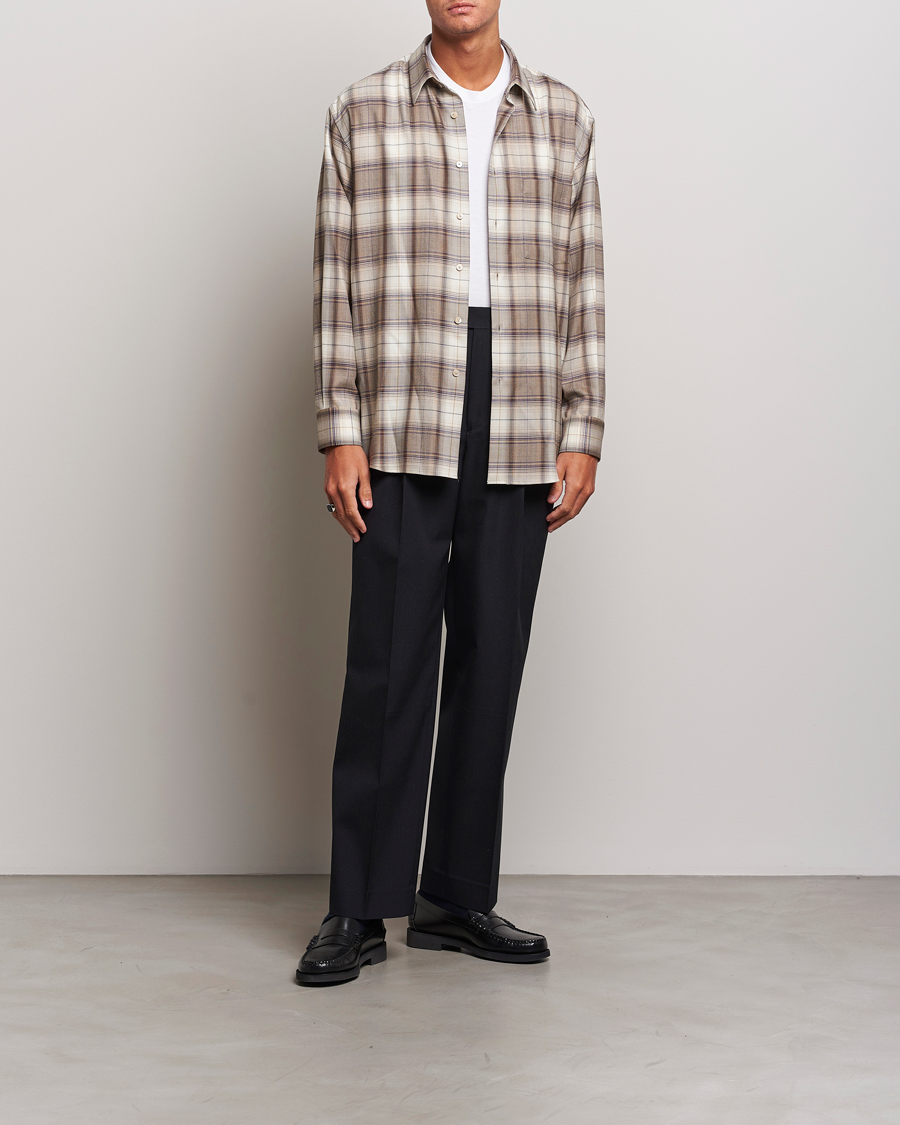 Heren | Broeken | Auralee | Wool Gabardine Slacks Black