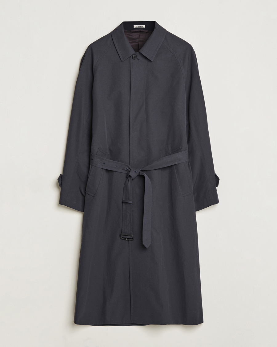 Homme | Manteaux Et Vestes | Auralee | Finx Gabardine Trench Coat Black