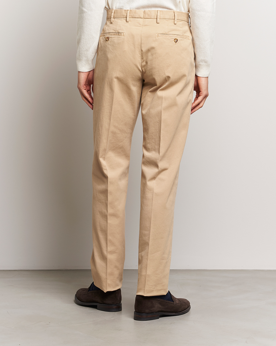 Homme | Pantalons | Incotex | Straight Fit Cotton Chinos Light Beige