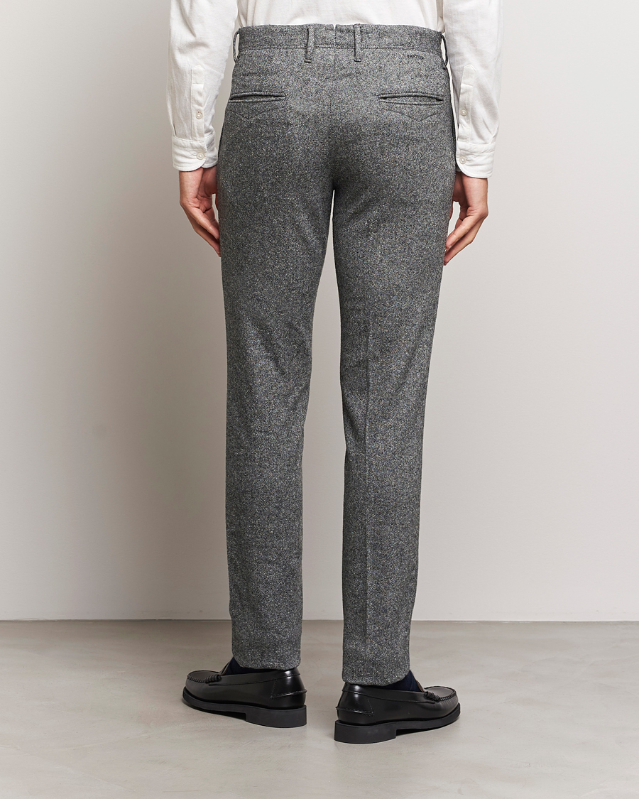 Heren | Broeken | Incotex | Slim Fit Washed Wool/Silk Slacks Grey Melange