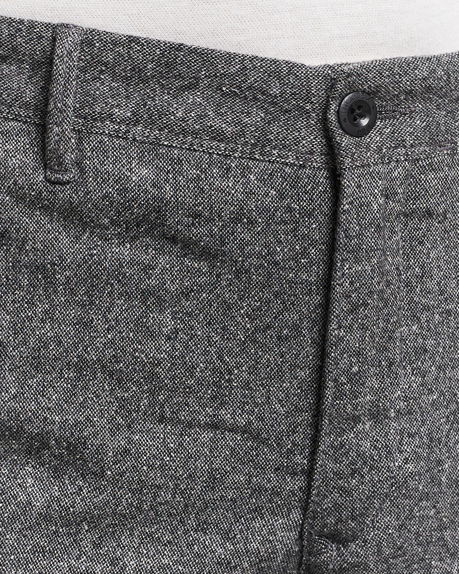 Heren | Broeken | Incotex | Slim Fit Washed Wool/Silk Slacks Grey Melange