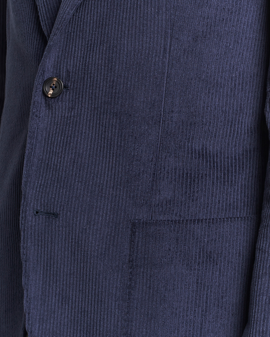 Heren | Blazers | Incotex | Montedoro Unconstructed Corduroy Blazer Navy