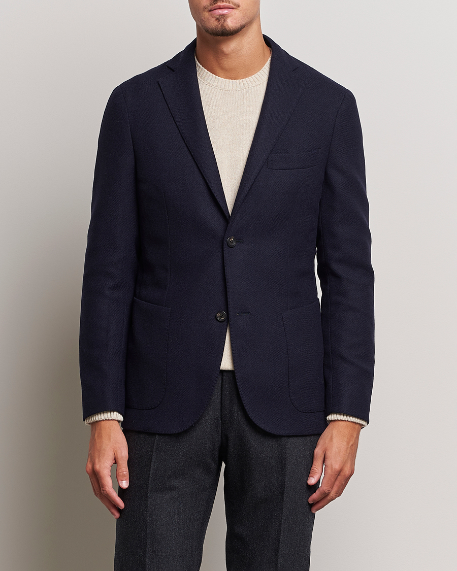 Homme | Blazers | Incotex | Montedoro Unconstructed Wool/Cashmere Blazer Navy