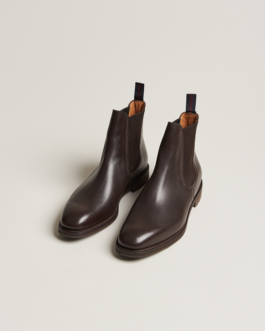 Homme | Sanders Liam Chelsea Boot Dark Brown Calf | Sanders | Liam Chelsea Boot Dark Brown Calf