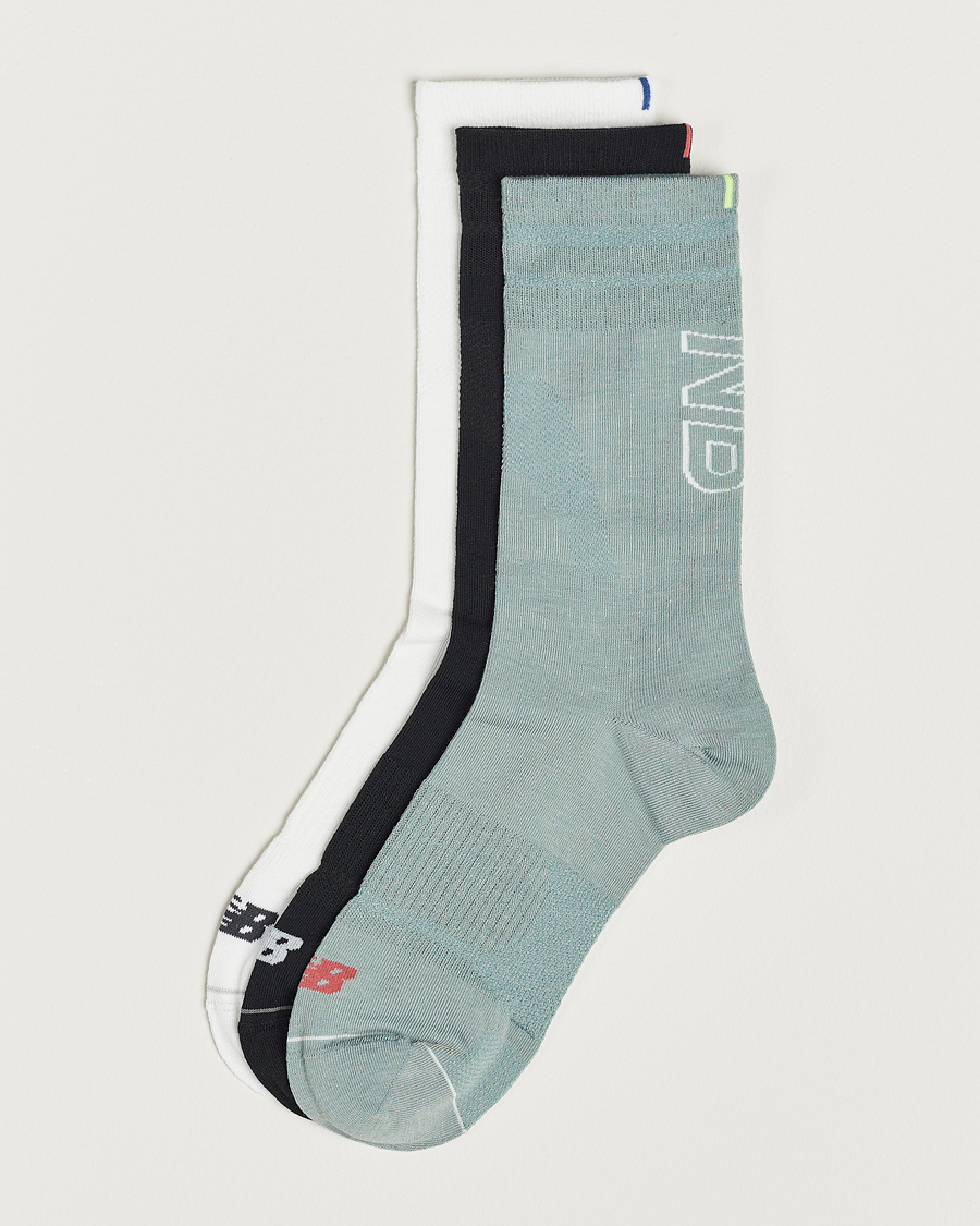 Heren | Ondergoed | New Balance Running | 3-Pack Accelerate Running Socks Black/Green/White