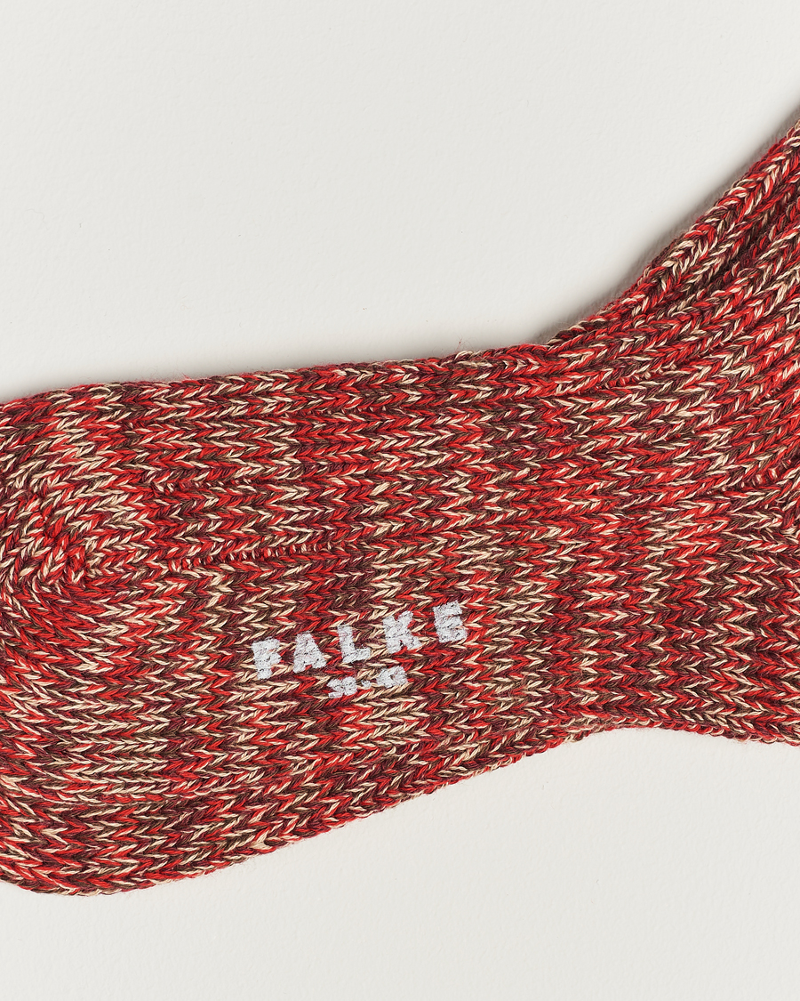 Heren | Ondergoed | Falke | Brooklyn Cotton Sock Red Flash