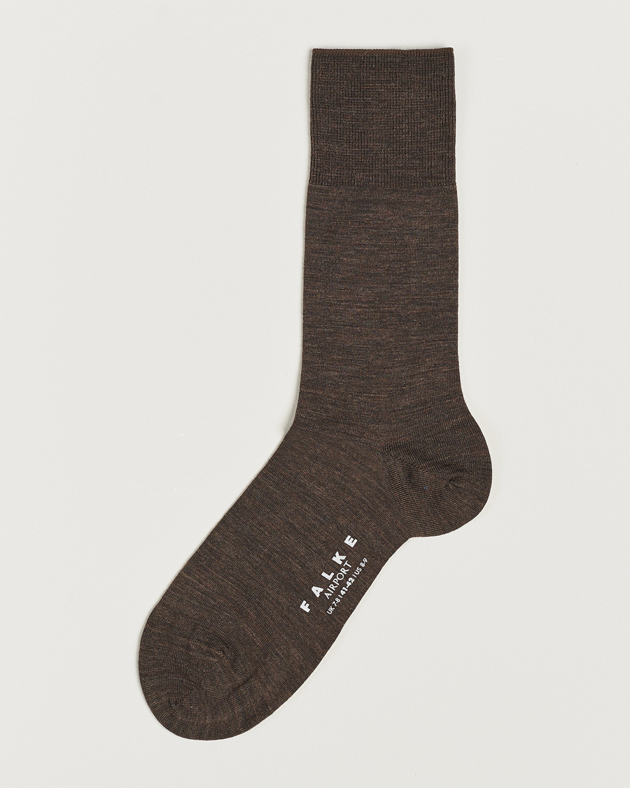 Heren | Ondergoed | Falke | Airport Socks Brown Melange