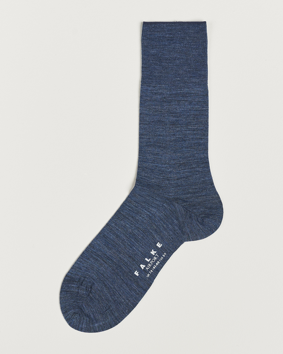 Heren | Ondergoed | Falke | Airport Socks Dark Blue Melange